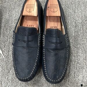 Men's Gucci Navy Loafers